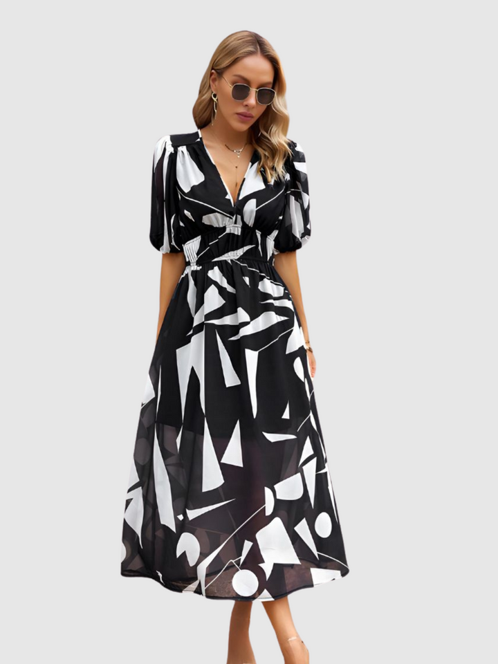 Diana™ | Abito geometrico chic