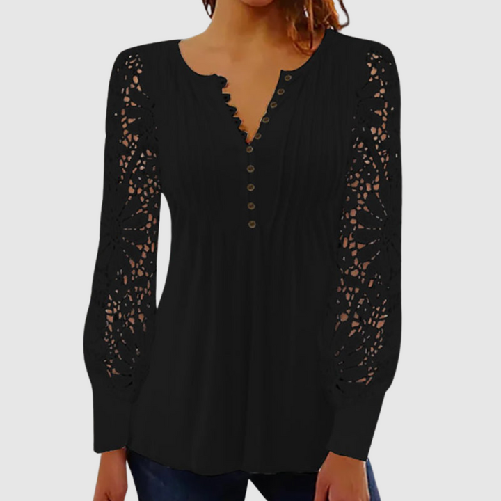 Kathy™ | Blusa elegante a maniche lunghe