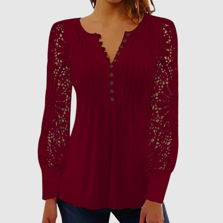 Kathy™ | Blusa elegante a maniche lunghe