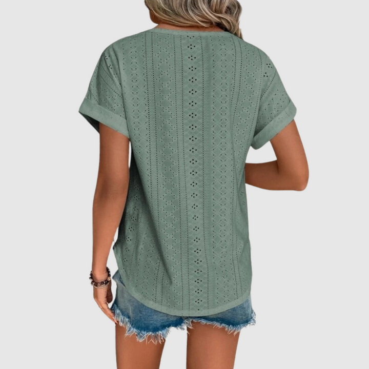 Aisha™ | Blusa estiva ricamata