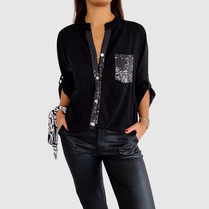 Fiorella™ | Blusa leggera con paillettes