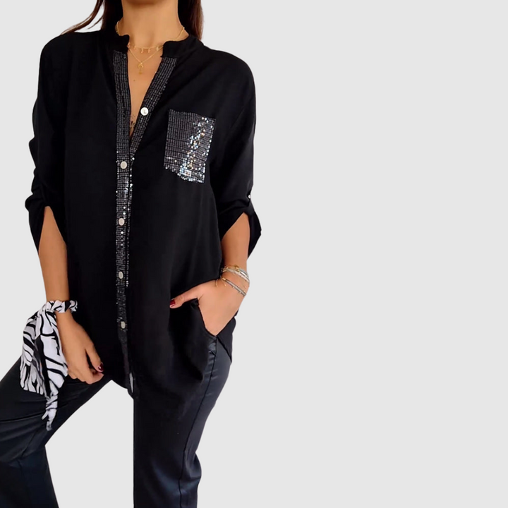 Fiorella™ | Blusa leggera con paillettes
