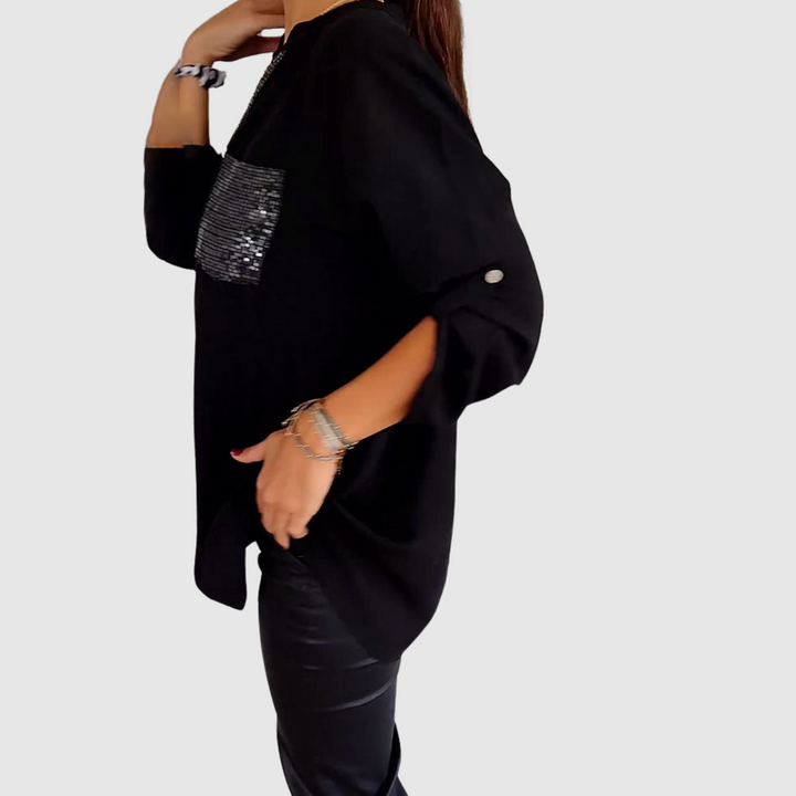 Fiorella™ | Blusa leggera con paillettes