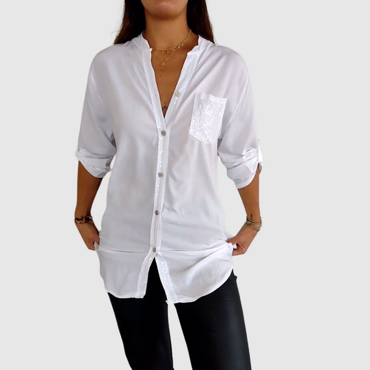 Fiorella™ | Blusa leggera con paillettes