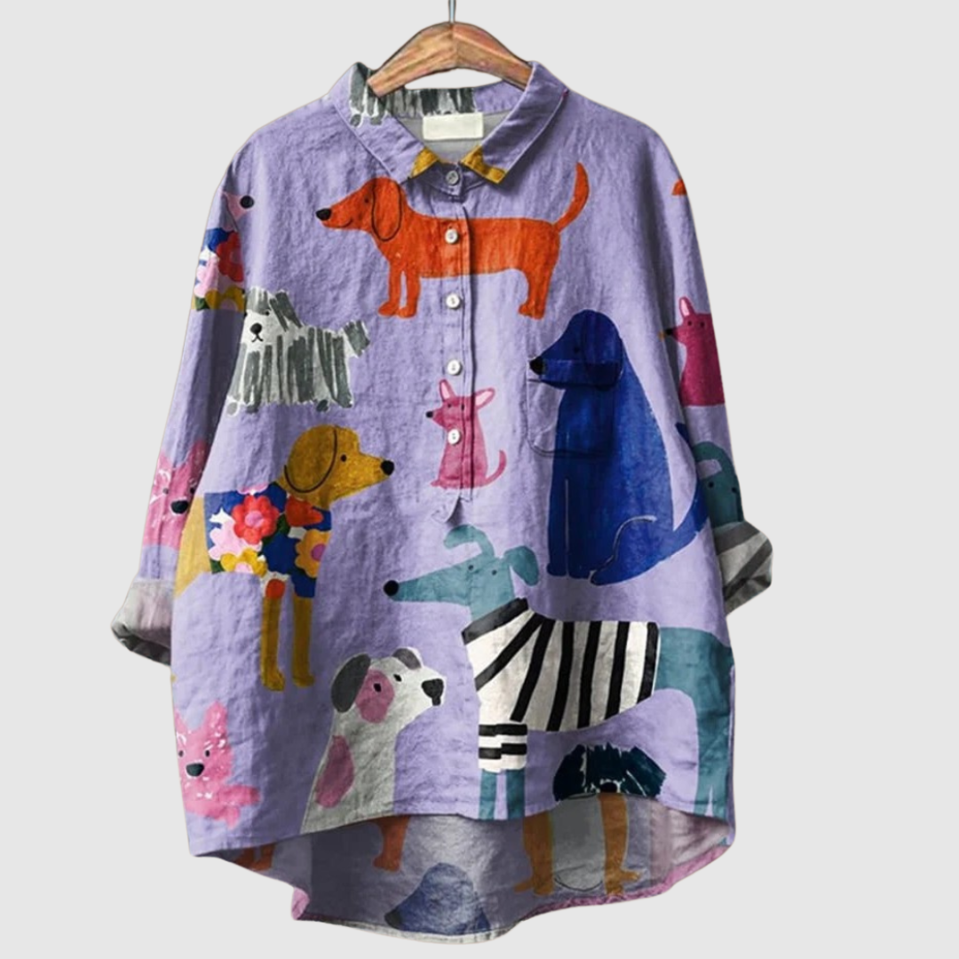 Briseide™ | Blusa con stampa di cani