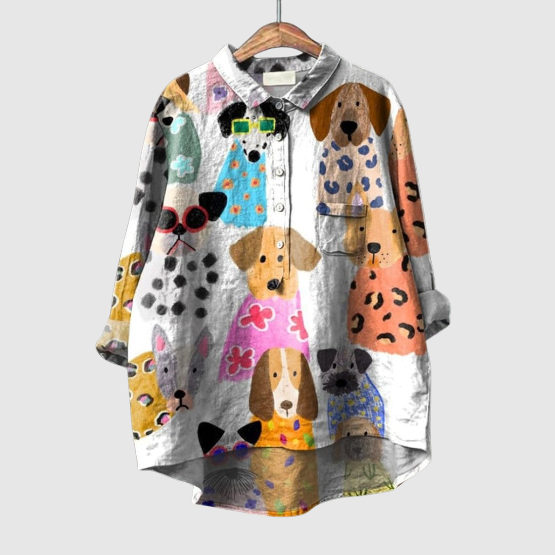Briseide™ | Blusa con stampa di cani