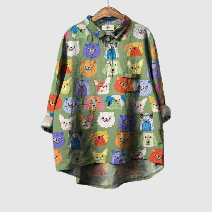 Briseide™ | Blusa con stampa di cani