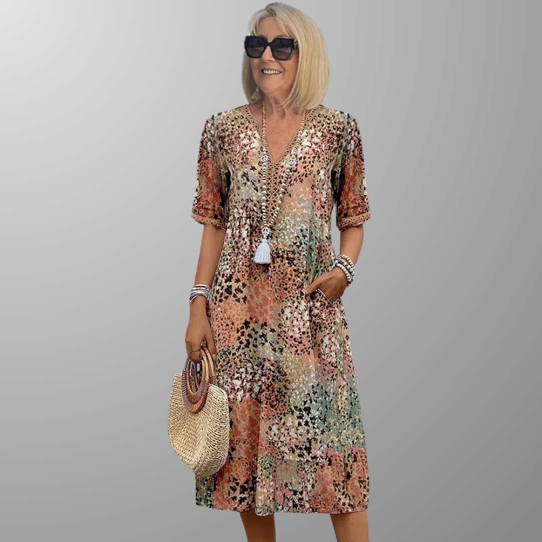 Helen™ | Maxi abito floreale elegante
