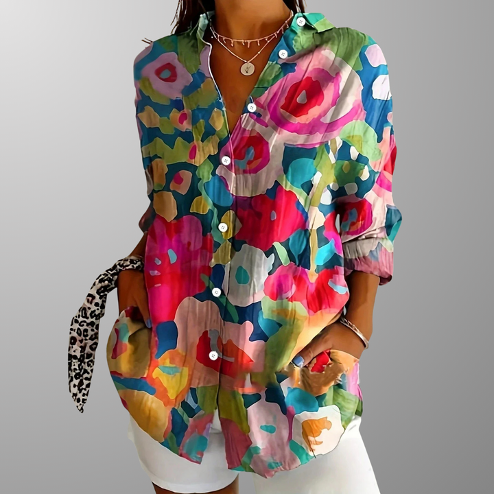 Annika™ | Blusa colorata con fantasia
