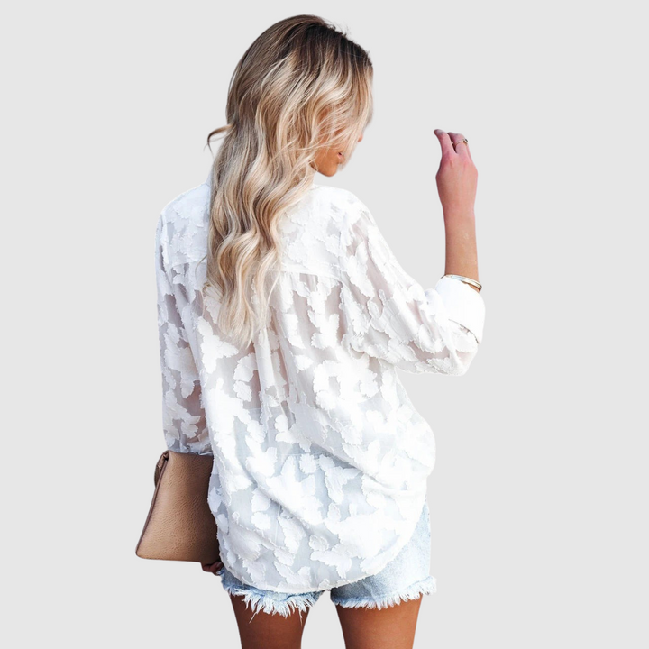 Therese™ | Blusa floreale ricamata
