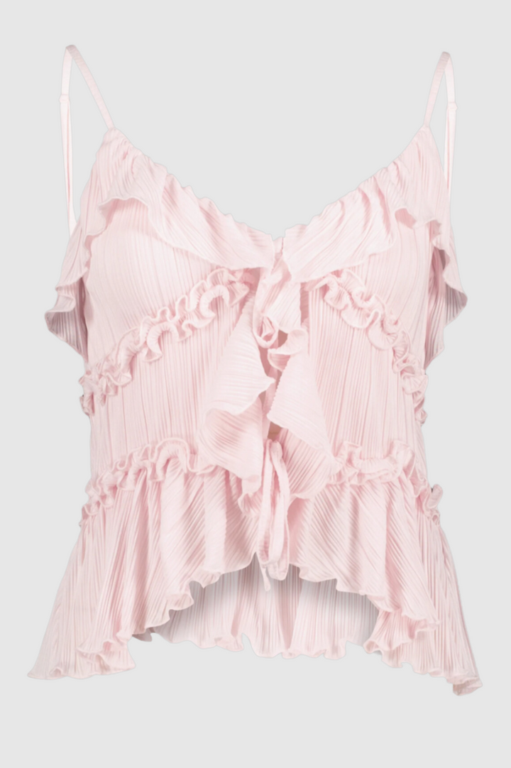 Lavinia™ | Top in pizzo con volant elegante