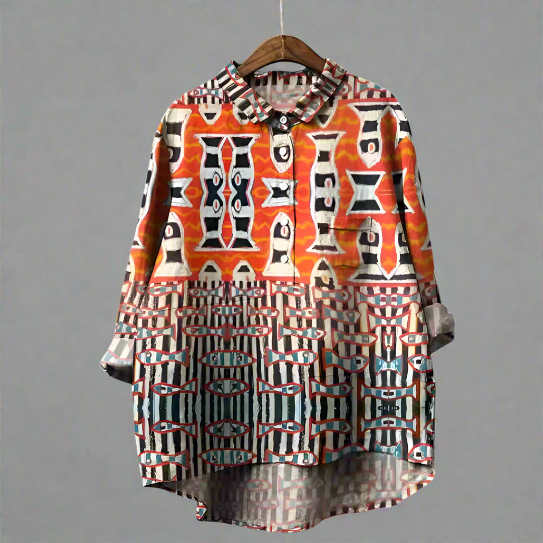 Fely™ | Blusa con stampe artistiche