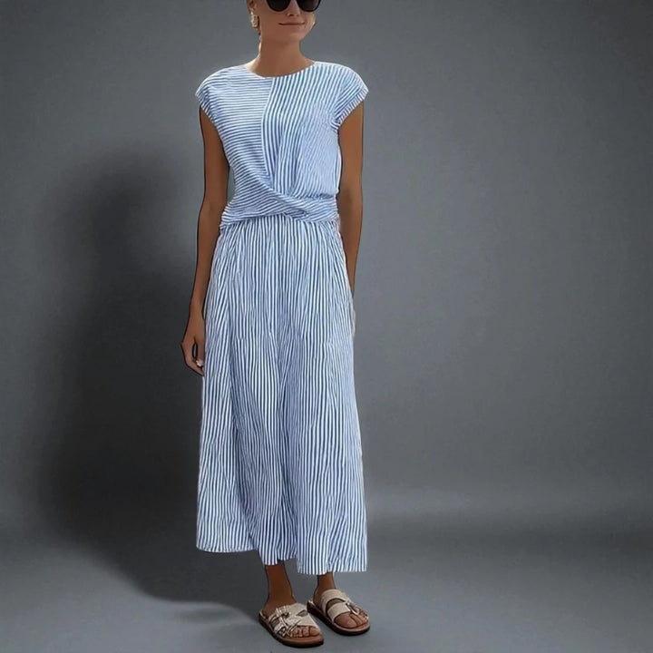 Galilea™ | Abito resort a righe blu