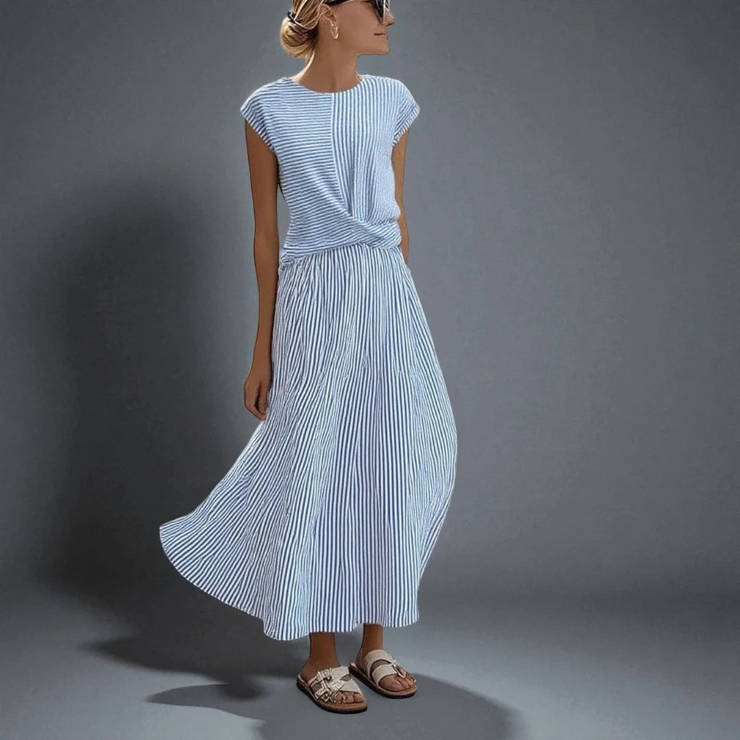 Galilea™ | Abito resort a righe blu