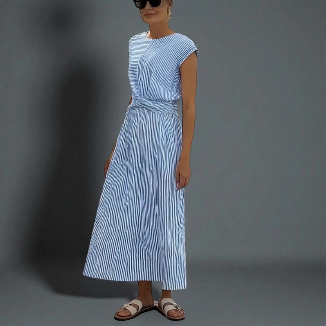 Galilea™ | Abito resort a righe blu