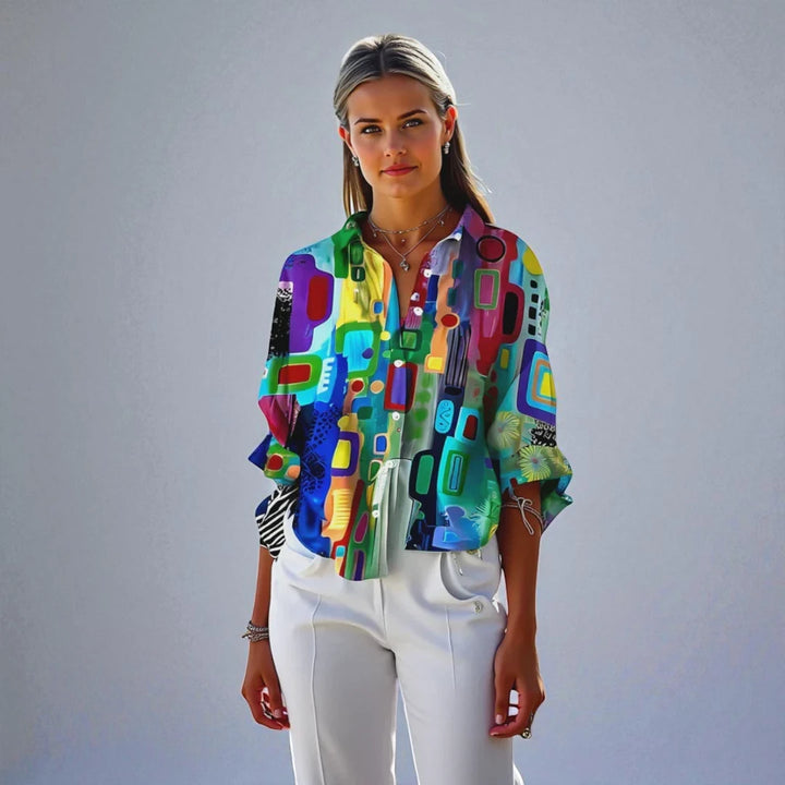 Gianna™ | Blusa elegante geometrica