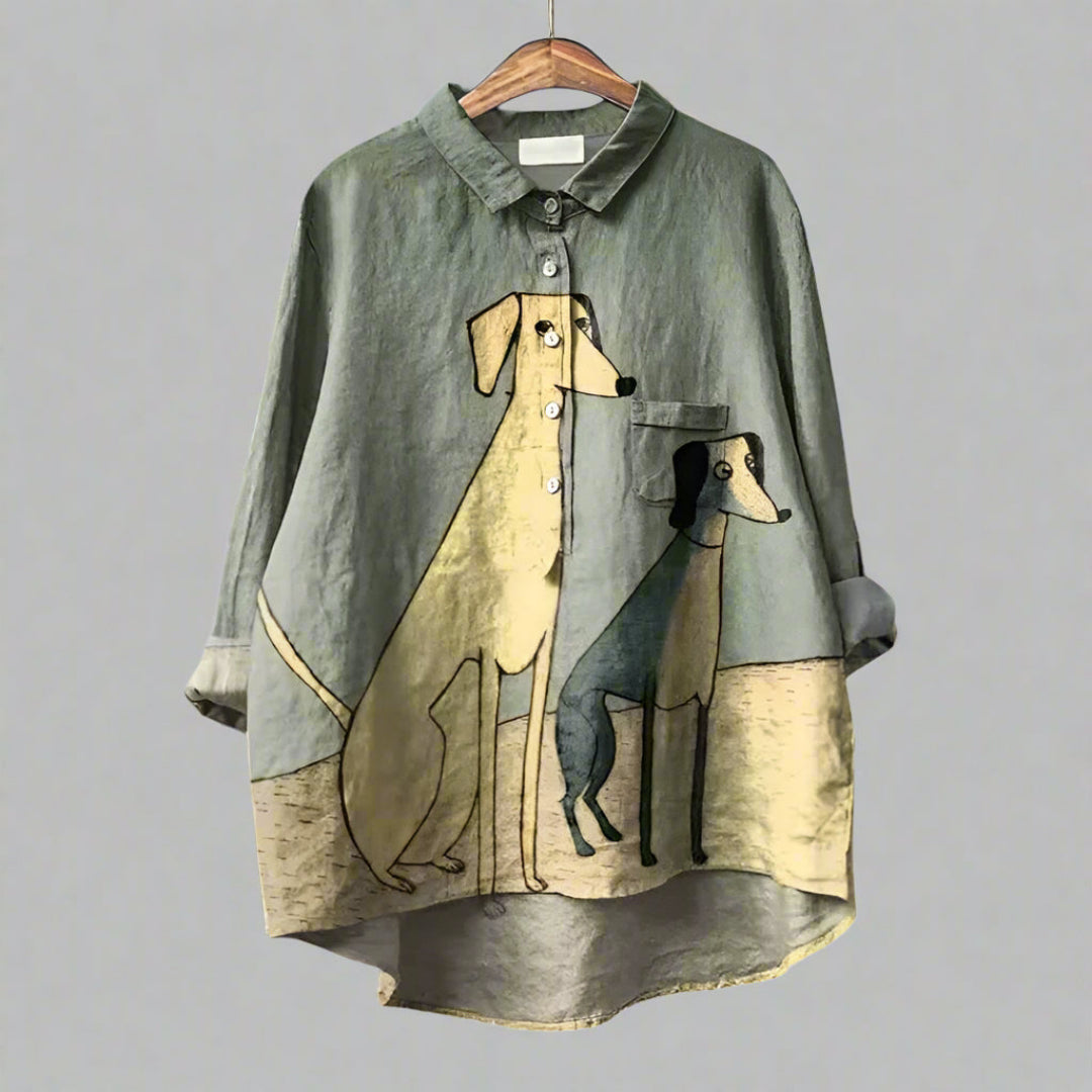 Lina™ | Blusa con stampe canili