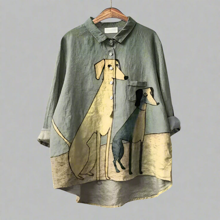 Lina™ | Blusa con stampe canili