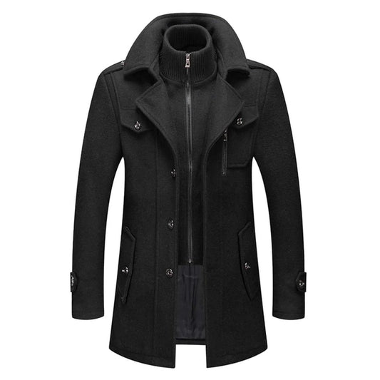 Davide™ | Cappotto in lana con zip