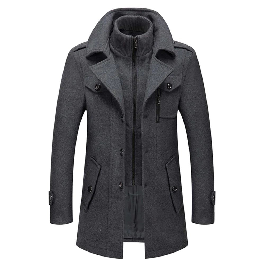 Davide™ | Cappotto in lana con zip