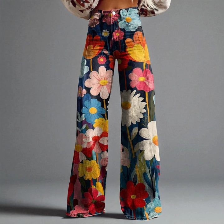 Léna™ | Pantaloni floreali colorati
