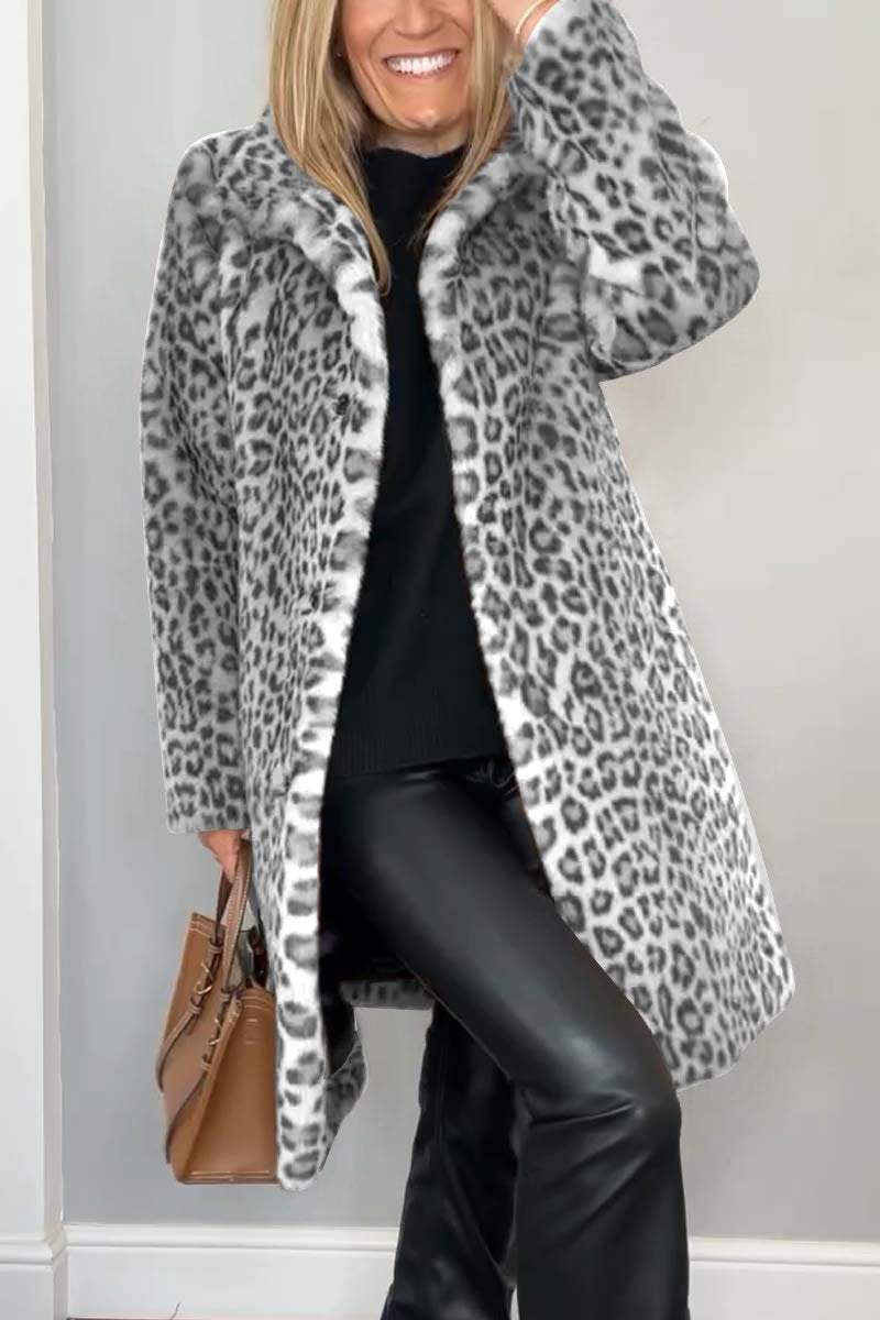 Ilaria™ | Cappotto leopardato elegante