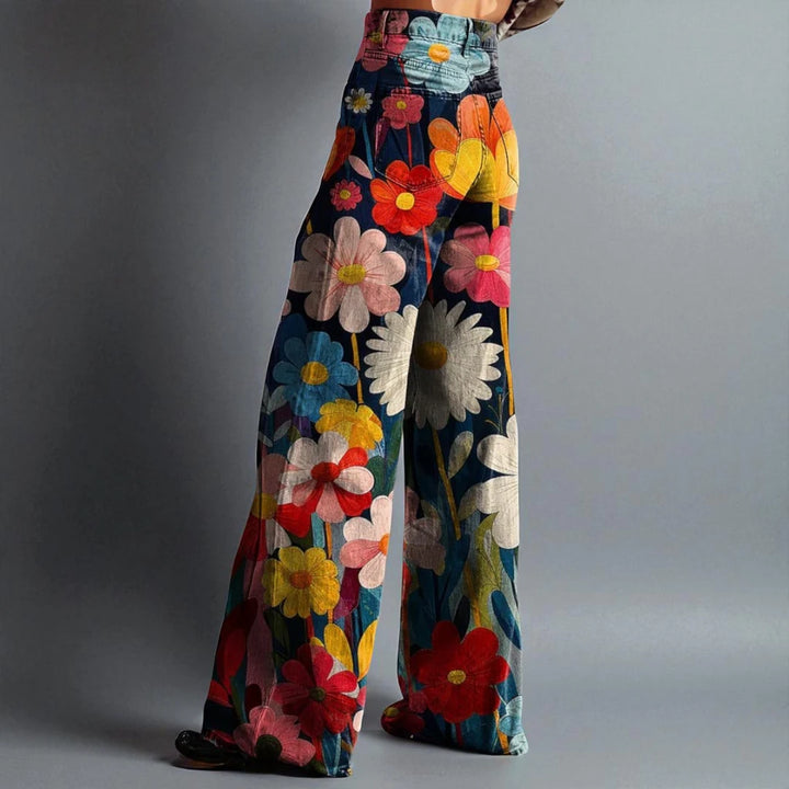 Léna™ | Pantaloni floreali colorati