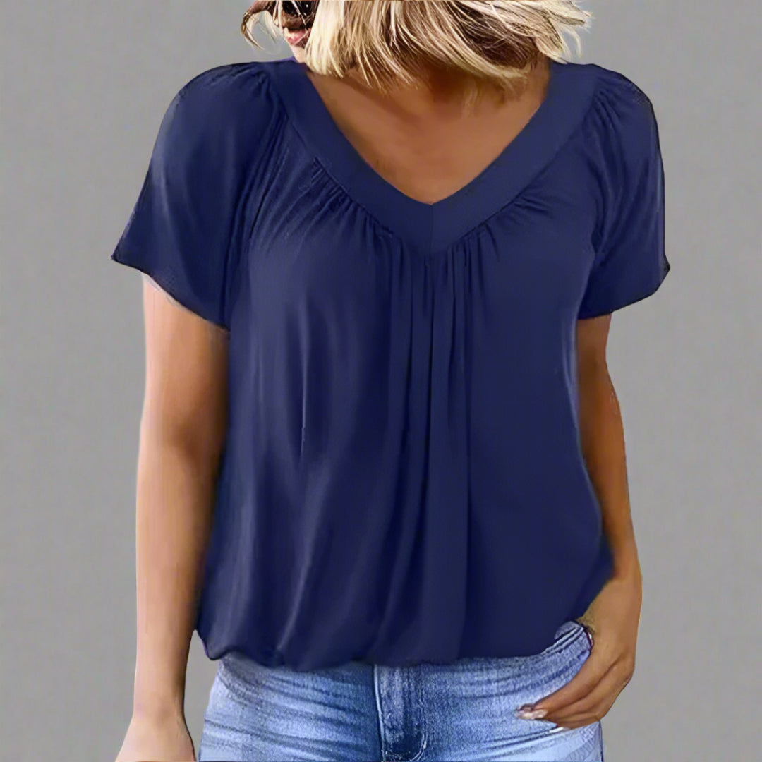 Dames™ | Blusa casual con plissettature