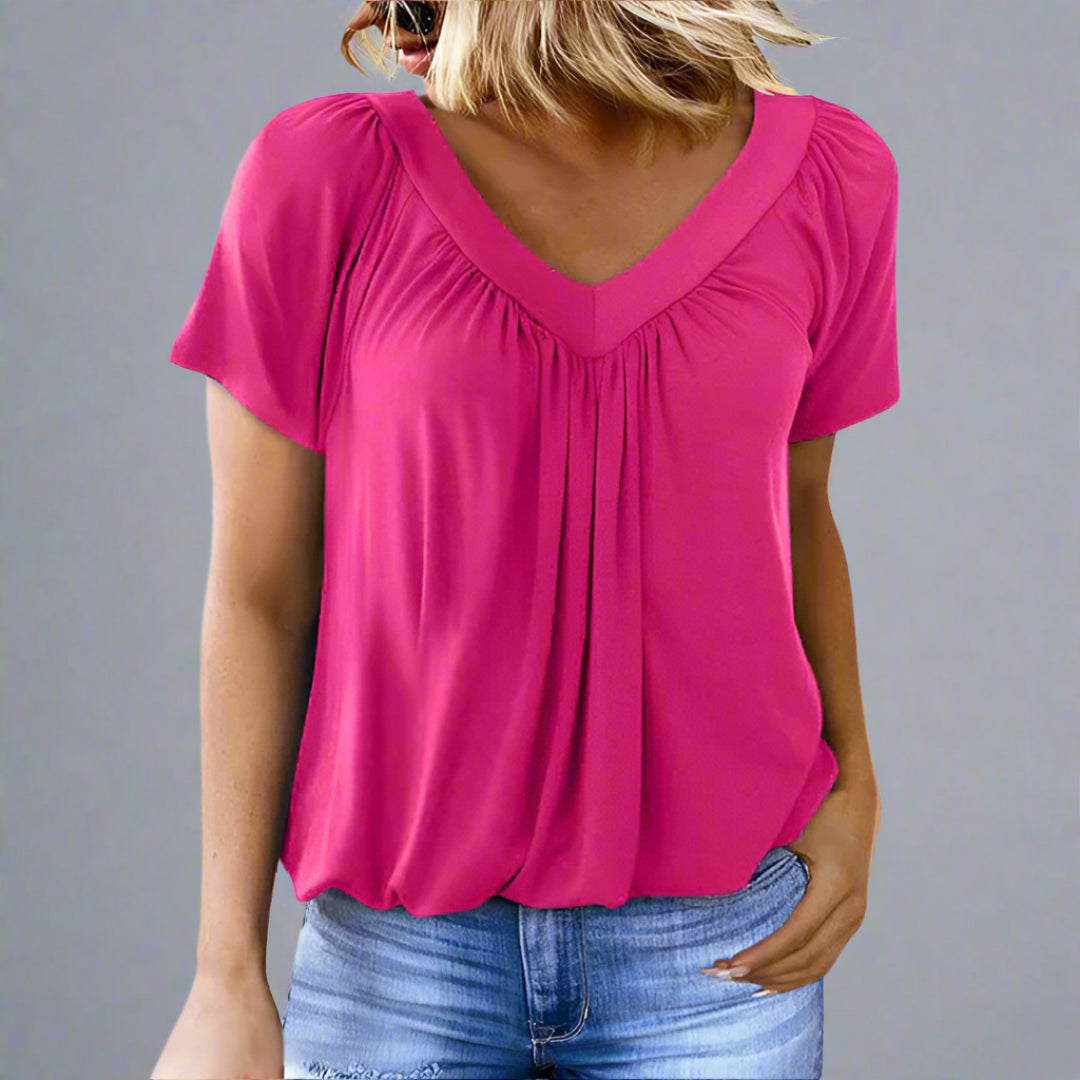 Dames™ | Blusa casual con plissettature