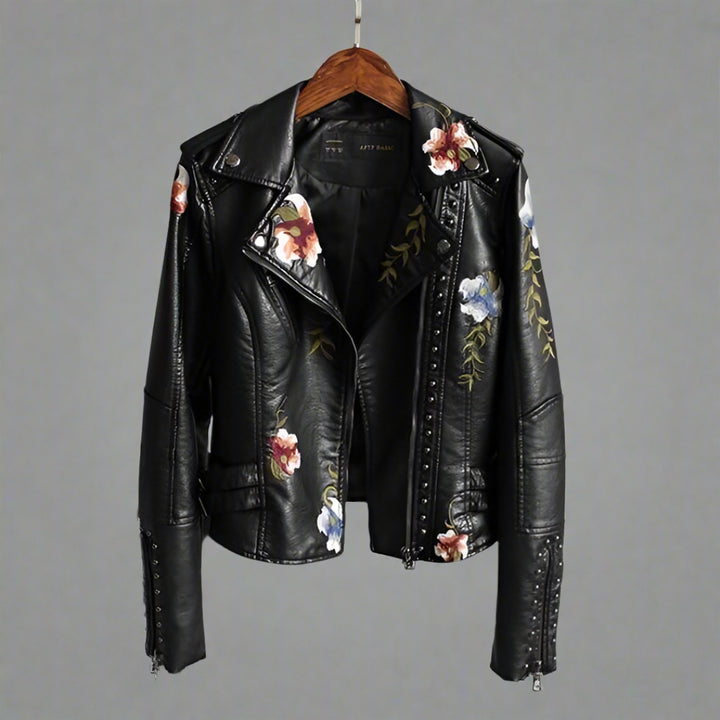 Ella™ | Giacca in pelle ricamata
